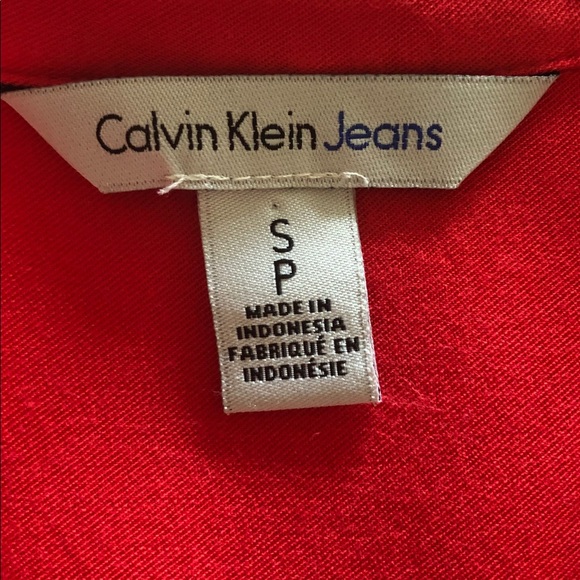 Calvin Klein Red Long Sleeve Button Down Shirt SP - Picture 5 of 8